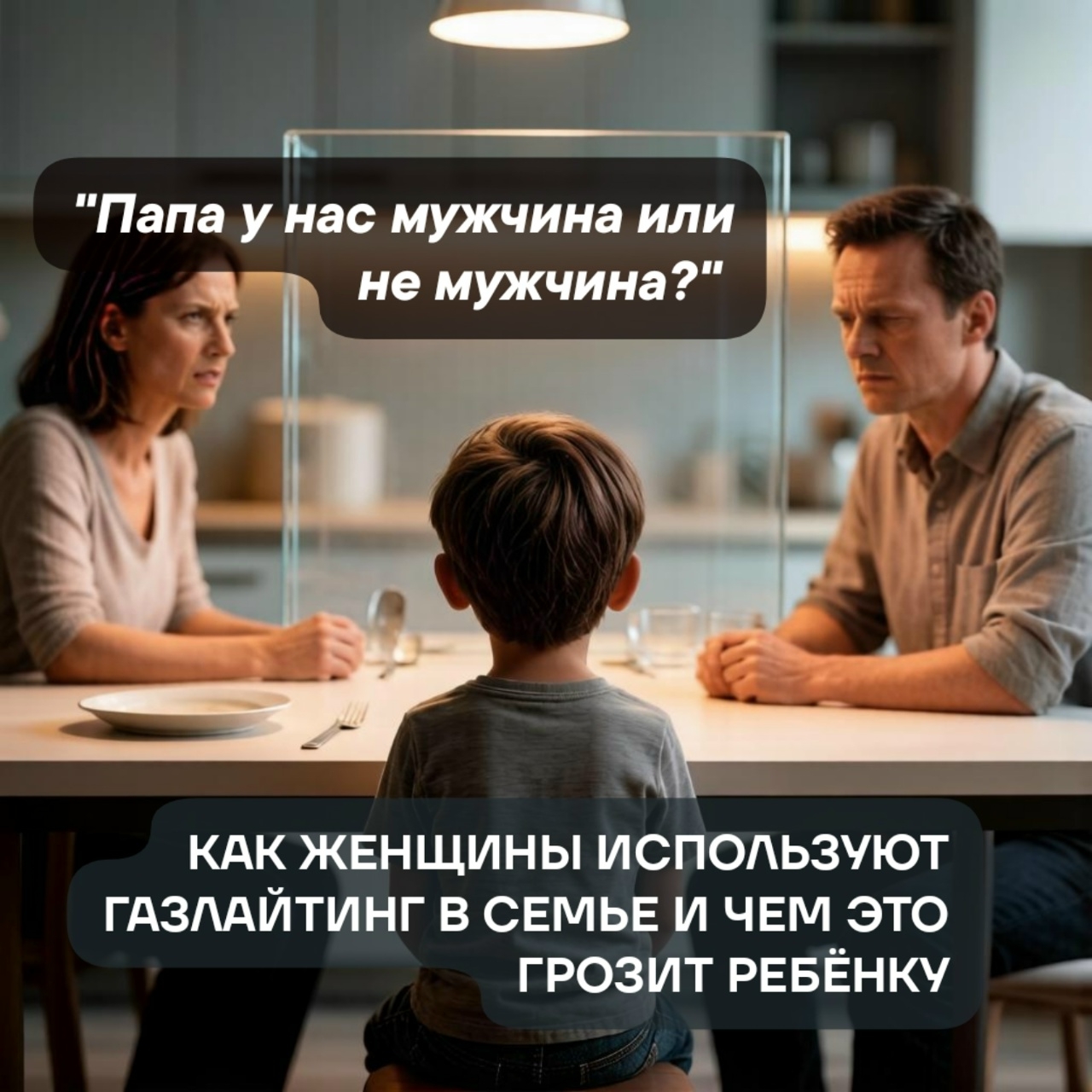 «Папа у нас мужчина или не мужчина?»: как женщины газлайтят мужчин — и чем это опасно для ребёнка